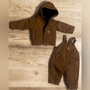 Carhartt Toddler Boys 6 Months Quilted
Insulated Jacket Overall Set